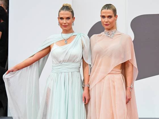 Venice, Italy: Venice, 82nd Venice International Film Festival 2025 - Evening 3 - The red carpet for the film After The Hunt. Pictured are Lady Amelia and Eliza Spencer. Venice Italy  - ZUMAp169 20250829_zea_p169_851 Copyright: xLadyxAmeliaxedxElizaxSpencerx
