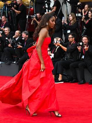 Venice, Italy: Venice, 82nd Venice International Film Festival 2025 - Evening 3 - The red carpet for the film After The Hunt. Pictured: Ayo Edebiri Venice Italy  - ZUMAp169 20250829_zea_p169_1009 Copyright: xManuelexMangiarottix