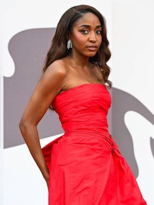 Venice, Italy: Venice, 82nd Venice International Film Festival 2025 - Evening 3 - The red carpet for the film After The Hunt. Pictured: Ayo Edebiri Venice Italy  - ZUMAp169 20250829_zea_p169_1031 Copyright: xManuelexMangiarottix