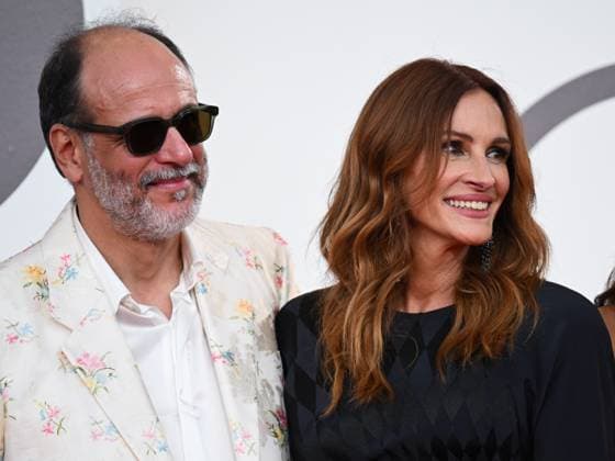 Venice, 82nd Venice International Film Festival 2025 - evening 3 - red carpet of the film After The Hunt - Pictured: Julia Roberts, Luca Guadagnino  Copyright: xManuelexMangiarottix xipa-agency.netx xPoolxPhotoxEventsx06x IPA_Agency_IPA63585490