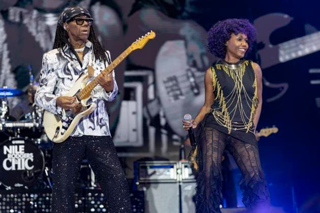 Nile Rodgers and Chic perform at Piece Hall Nile Rodgers and Chic perform at Piece Hall, Halifax, England, 29th August 2025, Credit:Mike Gray Avalon  Copyright: xMikexGrayx xAvalonx 1032451867