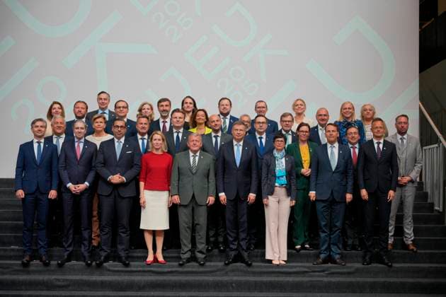 Danish EU Presidency: Informal Foreign Ministers Meeting The Family photo session during the informal EU foreign ministers meeting at Forum Copenhagen, Denmark, Saturday August 30, 2025. (Photo: Emil Helms Scanpix 2025) , Copenhagen Denmark *** Danish EU Presidency Informal Foreign Ministers Meeting The Family photo session during the informal EU foreign ministers meeting at Forum Copenhagen, Denmark, Saturday August 30, 2025 Photo Emil Helms Scanpix 2025 , Copenhagen Denmark  Copyright: EmilxHelmsx spdk20250830-111315-L