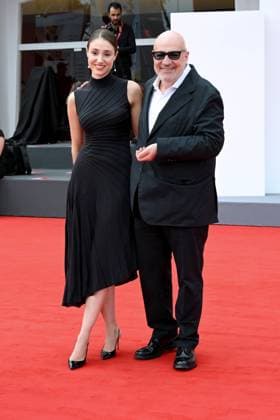 Venice, 82nd Venice International Film Festival 2025, - Evening 5 - Red Carpet film: Under the Clouds Pictured: Gianfranco Rosi, Emma Rosi  Copyright: xAlbertoxTerenghi PoolxPhotoxEventsx06x xipa-agency.netx xPoolxPhotoxEventsx06x IPA_Agency_IPA63662821