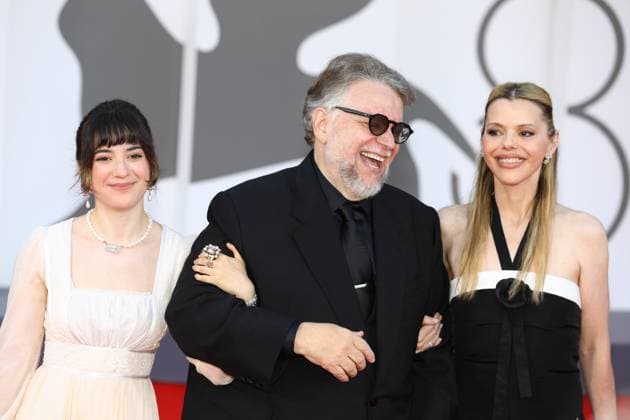 August 30, 2025, Venice, Veneto, Italy: GUILLERMO DEL TORO laughs as he walks on the red carpet for the Frankenstein Premiere screening at the 82nd Venice Film Festival at the Venice Lido, Italy. Venice Italy - ZUMAc179 20250830_zep_c179_054 Copyright: xMickaelxChavetx