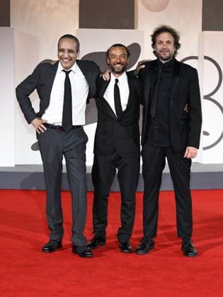 Venice, Italy: Venice, 82nd Venice International Film Festival 2025 - Evening 4 - Red Carpet for the film A Prophet: The Series. Pictured: Nicolas Peufaillit, Enrico Maria Artale, Abdel Raouf Dafri Venice Italy  - ZUMAp169 20250830_zea_p169_1682 Copyright: xSimonexComix