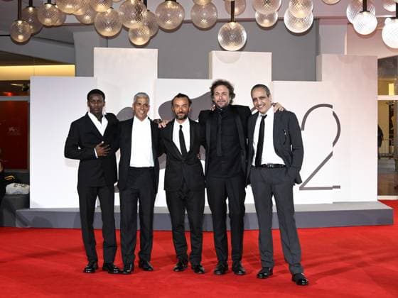 Venice, Italy: Venice, 82nd Venice International Film Festival 2025 - Evening 4 - Red Carpet for the film A Prophet: The Series. Pictured: Mamadou Sidibe, Enrico Maria Artale, Sami Bouajila, Nicolas Peufaillit, Abdel Raouf Dafri Venice Italy  - ZUMAp169 20250830_zea_p169_1688 Copyright: xSimonexComix