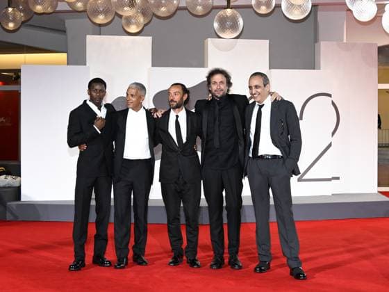 Venice, Italy: Venice, 82nd Venice International Film Festival 2025 - Evening 4 - Red Carpet for the film A Prophet: The Series. Pictured: Mamadou Sidibe, Enrico Maria Artale, Sami Bouajila, Nicolas Peufaillit, Abdel Raouf Dafri Venice Italy  - ZUMAp169 20250830_zea_p169_1684 Copyright: xSimonexComix