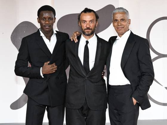 Venice, Italy: Venice, 82nd Venice International Film Festival 2025 - Evening 4 - Red Carpet for the film A Prophet: The Series. Pictured: Mamadou Sidibe, Enrico Maria Artale, Sami Bouajila Venice Italy  - ZUMAp169 20250830_zea_p169_1631 Copyright: xSimonexComix