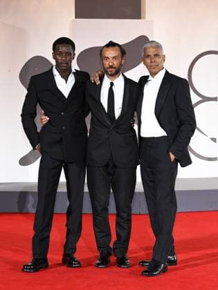 Venice, Italy: Venice, 82nd Venice International Film Festival 2025 - Evening 4 - Red Carpet for the film A Prophet: The Series. Pictured: Mamadou Sidibe, Enrico Maria Artale, Sami Bouajila Venice Italy  - ZUMAp169 20250830_zea_p169_1627 Copyright: xSimonexComix