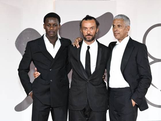 Venice, Italy: Venice, 82nd Venice International Film Festival 2025 - Evening 4 - Red Carpet for the film A Prophet: The Series. Pictured: Mamadou Sidibe, Enrico Maria Artale, Sami Bouajila Venice Italy  - ZUMAp169 20250830_zea_p169_1629 Copyright: xSimonexComix