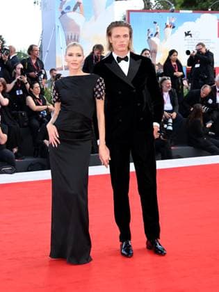 Venice, 82nd Venice International Film Festival 2025 - evening 4 - red carpet of the film Frankenstein Pictured: Lena Perminova, Taras Romanov  Copyright: xAlbertoxTerenghi PoolxPhotoxEventsx06x xipa-agency.netx xPoolxPhotoxEventsx06x IPA_Agency_IPA63694587