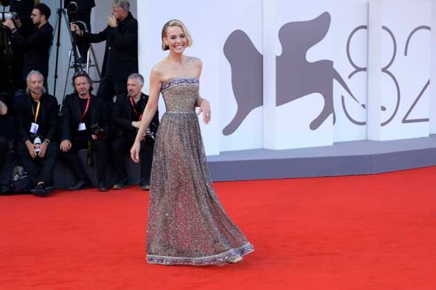Leslie Bibb bei der Premiere des Kinofilms Frankenstein auf der Biennale di Venezia 2025 82. Internationale Filmfestspiele von Venedig im Palazzo del Cinema. Venedig, 30.08.20
