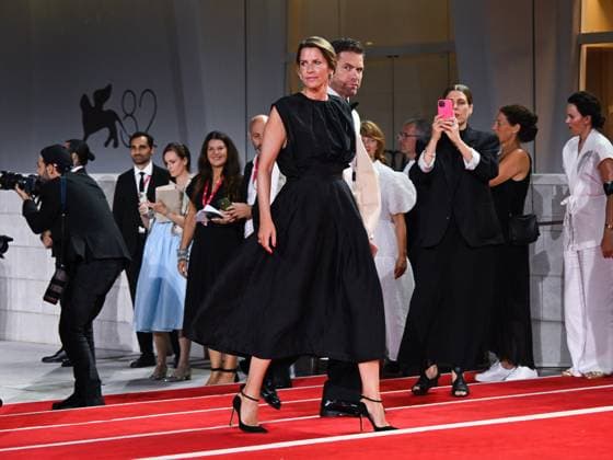 Venice, ITALY: Venice, 82nd Venice International Film Festival 2025 - Evening 4 - Red Carpet of the Film The Last Viking - In the photo: Anne Langkilde, Nikolaj Lie Kaas Venice ITALY  - ZUMAp169 20250830_zea_p169_2111 Copyright: xManuelexMangiarottix