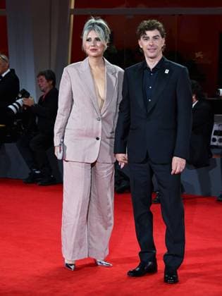 Venice, ITALY: Venice, 82nd Venice International Film Festival 2025 - Evening 4 - Red Carpet of the film The Valley of Smiles - Pictured: Michele Riondino, Eva Nestori Venice ITALY  - ZUMAp169 20250830_zea_p169_2002 Copyright: xManuelexMangiarottix
