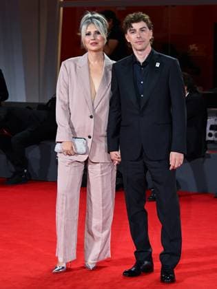 Venice, ITALY: Venice, 82nd Venice International Film Festival 2025 - Evening 4 - Red Carpet of the film The Valley of Smiles - Pictured: Michele Riondino, Eva Nestori Venice ITALY  - ZUMAp169 20250830_zea_p169_2006 Copyright: xManuelexMangiarottix