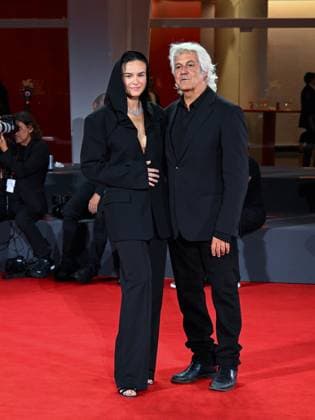 Venice, ITALY: Venice, 82nd Venice International Film Festival 2025 - Evening 4 - Red Carpet for the film The Valley of Smiles - Pictured: Kasia Smutniak, Domenico Procacci Venice ITALY  - ZUMAp169 20250830_zea_p169_1973 Copyright: xManuelexMangiarottix