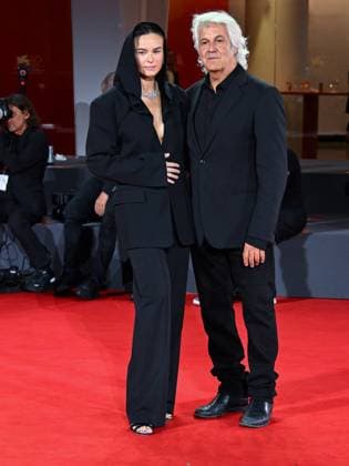 Venice, ITALY: Venice, 82nd Venice International Film Festival 2025 - Evening 4 - Red Carpet for the film The Valley of Smiles - Pictured: Kasia Smutniak, Domenico Procacci Venice ITALY  - ZUMAp169 20250830_zea_p169_1981 Copyright: xManuelexMangiarottix