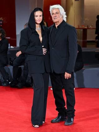 Venice, ITALY: Venice, 82nd Venice International Film Festival 2025 - Evening 4 - Red Carpet for the film The Valley of Smiles - Pictured: Kasia Smutniak, Domenico Procacci Venice ITALY  - ZUMAp169 20250830_zea_p169_1987 Copyright: xManuelexMangiarottix