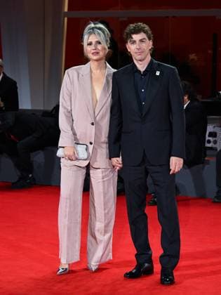 Venice, ITALY: Venice, 82nd Venice International Film Festival 2025 - Evening 4 - Red Carpet of the film The Valley of Smiles - Pictured: Michele Riondino, Eva Nestori Venice ITALY  - ZUMAp169 20250830_zea_p169_2003 Copyright: xManuelexMangiarottix