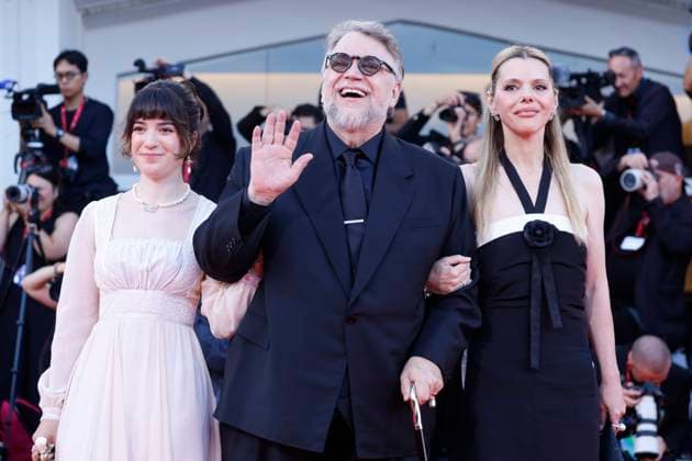 August 30, 2025, Venice, Italy: Marisa del Toro, Guillermo del Toro and Kim Morgan attend the premiere of Frankenstein during the 82nd Venice International Film Festival at Palazzo del Cinema on the Lido in Venice, Italy, on 30 August 2025. Photo: Venice Italy - ZUMAm179 20250830_zep_m179_089 Copyright: xAlecxMichaelx