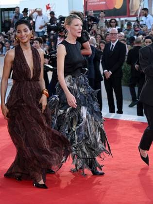 Venice, 82nd Venice International Film Festival 2025 - evening 5 - red carpet of the film Father Mother Sister Brother Pictured: Indya Moore, Cate Blanchett  Copyright: xAlbertoxTerenghi PoolxPhotoxEventsx06x xipa-agency.netx xPoolxPhotoxEventsx06x IPA_Agency_IPA63785300