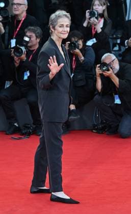 British actress Charlotte Rampling attends the premiere of Father Mother Sister Brother at the 82nd Venice Film Festival in Venice, Italy on Sunday, August 31, 2025.  VEN20250831178 RUNExHELLESTAD