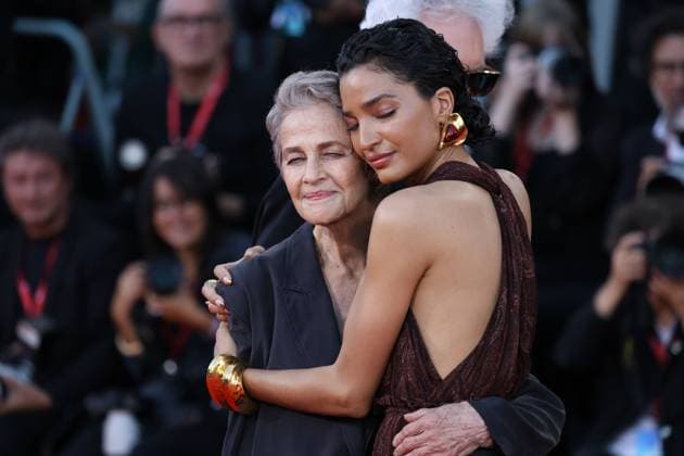 Father Mother Sister Brother Red Carpet - The 82nd Venice International Film Festival Charlotte Rampling and Indya Moore Father Mother Sister Brother premiere, 82nd Venice International Film Festival, Venice, Italy - 31 August 2025. CAP GOL GOL Venice Italy Copyright: xRickxGold CapitalxPicturesx