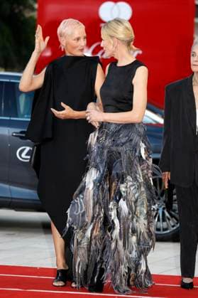 Vicky Krieps und Cate Blanchett bei der Premiere des Kinofilms Father Mother Sister Brother auf der Biennale di Venezia 2025 82. Internationale Filmfestspiele von Venedig im Palazzo del Cinema. Venedig, 31.08.2025