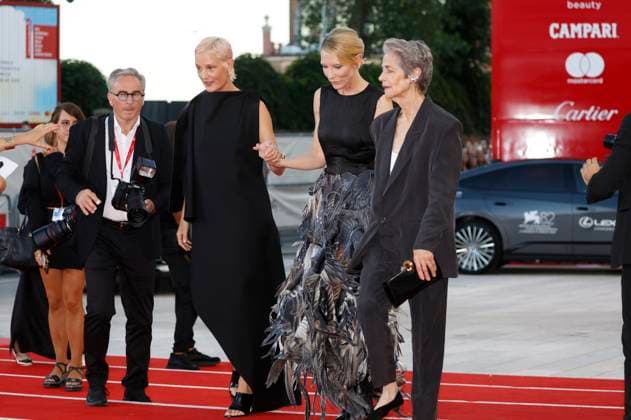 Vicky Krieps, Cate Blanchett und Charlotte Rampling bei der Premiere des Kinofilms Father Mother Sister Brother auf der Biennale di Venezia 2025 82. Internationale Filmfestspiele von Venedig im Palazzo del Cinema. Venedig, 31.08.2025