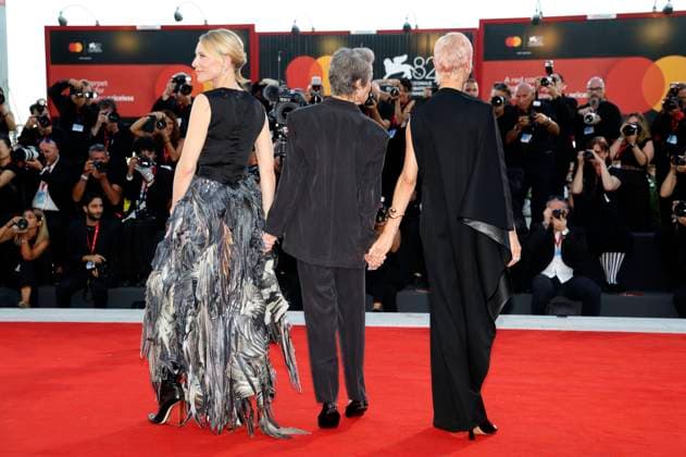 Cate Blanchett, Charlotte Rampling und Vicky Krieps bei der Premiere des Kinofilms Father Mother Sister Brother auf der Biennale di Venezia 2025 82. Internationale Filmfestspiele von Venedig im Palazzo del Cinema. Venedig, 31.08.2025