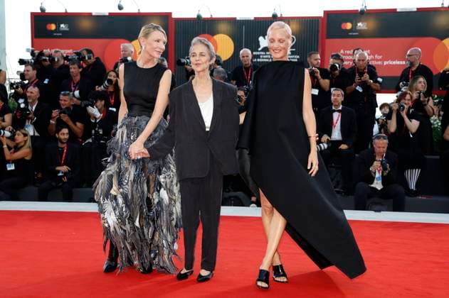 Cate Blanchett, Charlotte Rampling und Vicky Krieps bei der Premiere des Kinofilms Father Mother Sister Brother auf der Biennale di Venezia 2025 82. Internationale Filmfestspiele von Venedig im Palazzo del Cinema. Venedig, 31.08.2025
