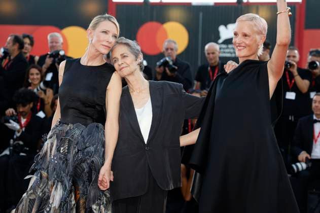 Cate Blanchett, Charlotte Rampling und Vicky Krieps bei der Premiere des Kinofilms Father Mother Sister Brother auf der Biennale di Venezia 2025 82. Internationale Filmfestspiele von Venedig im Palazzo del Cinema. Venedig, 31.08.2025