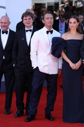 The Wizard of the Kremlin premiere in Venice (LtoR) Will Keen, Andrei Zayats, Jude Law, Alicia Vikander at The Wizard of the Kremlin premiere, 82nd Venice International Film Festival, Venice, Italy - 31 August 2025. CAP GOL GOL Venice Italy Copyright: xRickxGold CapitalxPicturesx