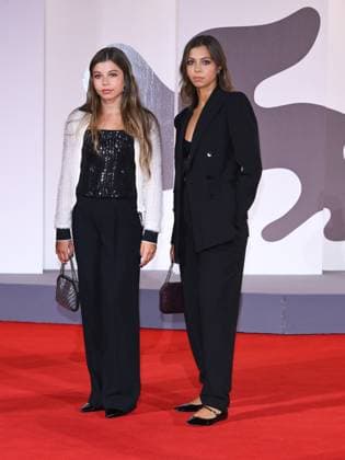 Venice, 82nd Venice International Film Festival 2025 - Evening 5 - Red Carpet The Maestro . Pictured are Greta Favino and Lea Favino.  Copyright: xAlbertoxTerenghix xipa-agency.netx xPoolxPhotoxEventsx06x IPA_Agency_IPA63793016