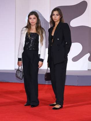 Venice, 82nd Venice International Film Festival 2025 - Evening 5 - Red Carpet The Maestro . Pictured are Greta Favino and Lea Favino.  Copyright: xAlbertoxTerenghix xipa-agency.netx xPoolxPhotoxEventsx06x IPA_Agency_IPA63793018