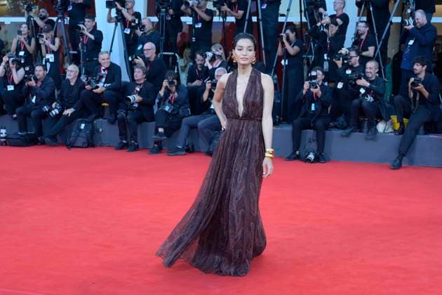 Father Mother Sister Brother red carpet in Venice Lido - 31 Aug 2025 Indya Moore attends the red carpet of film Father Mother Brother Sister at 82 Venice Film Festival at Palazzo del cinema. Venice Lido Italy Copyright: xMarioxCartellix xSOPAxImagesx _DSC4628