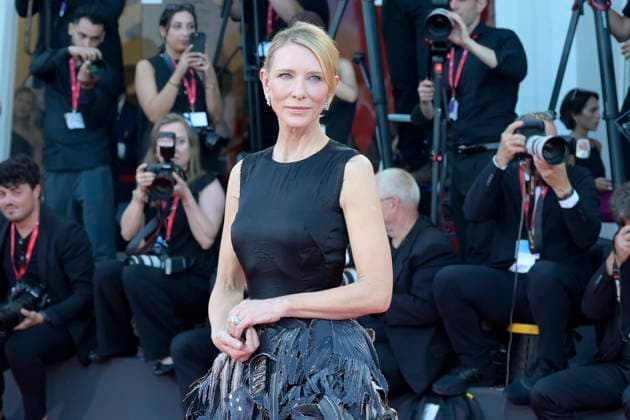 Father Mother Sister Brother red carpet in Venice Lido - 31 Aug 2025 Cate Balnchett attends the red carpet of film Father Mother Brother Sister at 82 Venice Film Festival at Palazzo del cinema. Venice Lido Italy Copyright: xMarioxCartellix xSOPAxImagesx _DSC4674