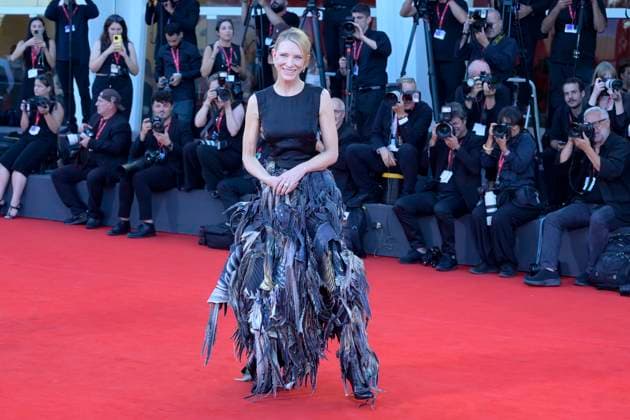 Father Mother Sister Brother red carpet in Venice Lido - 31 Aug 2025 Cate Balnchett attends the red carpet of film Father Mother Brother Sister at 82 Venice Film Festival at Palazzo del cinema. Venice Lido Italy Copyright: xMarioxCartellix xSOPAxImagesx _DSC4680