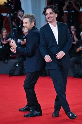 Venice Father Mother Sister Brother Premiere AM Willem Dafoe and Gaston Solnicki attending the Father Mother Sister Brother Premiere as part of the 82nd Venice International Film Festival at the Lido in Venice, Italy on August 31, 2025. Photo by Aurore Marechal ABACAPRESS.COM Venice Italy  Copyright: xMarechalxAurore ABACAx