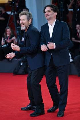 Venice Father Mother Sister Brother Premiere AM Willem Dafoe and Gaston Solnicki attending the Father Mother Sister Brother Premiere as part of the 82nd Venice International Film Festival at the Lido in Venice, Italy on August 31, 2025. Photo by Aurore Marechal ABACAPRESS.COM Venice Italy  Copyright: xMarechalxAurore ABACAx
