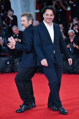 Venice Father Mother Sister Brother Premiere AM Willem Dafoe and Gaston Solnicki attending the Father Mother Sister Brother Premiere as part of the 82nd Venice International Film Festival at the Lido in Venice, Italy on August 31, 2025. Photo by Aurore Marechal ABACAPRESS.COM Venice Italy  Copyright: xMarechalxAurore ABACAx