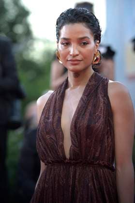 Indya Moore attends the Father Mother Sister Brother red carpet during the 82nd Venice International Film Festival on Sunday, August 31, 2025 in Venice, Italy.  VEN20250831216 RoccoxSpaziani