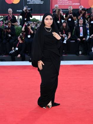 Venice, 82nd Venice International Film Festival 2025 - evening 5 - red carpet of the film Father Mother Sister Brother Pictured: Aya Mohamed  Copyright: xAlbertoxTerenghi PoolxPhotoxEventsx06x xipa-agency.netx xPoolxPhotoxEventsx06x IPA_Agency_IPA63802771