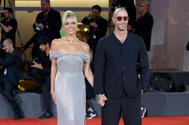 MIcaela Ramazzotti und Claudio Pallitto bei der Verleihung vom Filming Italy Venice Award auf der Biennale di Venezia 2025 82. Internationale Filmfestspiele von Venedig im Palazzo del Cinema. Venedig, 31.08.2025