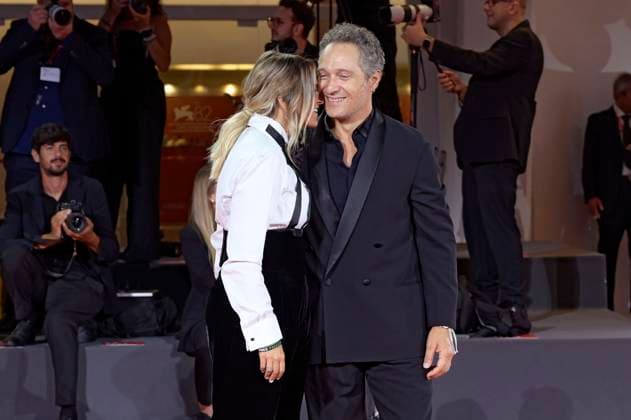 Francesca Barra mit Ehemann Claudio Santamaria bei der Verleihung vom Filming Italy Venice Award auf der Biennale di Venezia 2025 82. Internationale Filmfestspiele von Venedig im Palazzo del Cinema. Venedig, 31.08.2025