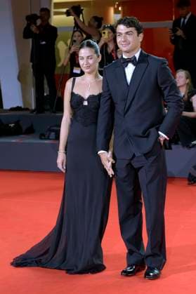 GIacomo Giorgio mit Partnerin Maddalena Botta bei der Verleihung vom Filming Italy Venice Award auf der Biennale di Venezia 2025 82. Internationale Filmfestspiele von Venedig im Palazzo del Cinema. Venedig, 31.08.2025