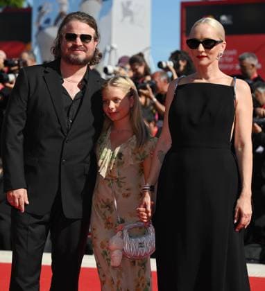 September 1, 2025, Venice, ITALY: US director and producer Brady Corbet (L), Adelaide James Fastvold Corbet (C) and Norwegian director, screenwriter Mona Fastvold (R) arrive for the premiere of The Testament of Ann Lee during the 82nd Venice Film Festival in Venice, Italy, 01 September 2025. The movie is presented in official competition Venezia 82 at the festival running from 27 August to 06 September 2025. ANSA ETTORE FERRARI. Venice ITALY  - ZUMAa110 20250901_zaf_a110_025 Copyright: xEttorexFerrarix