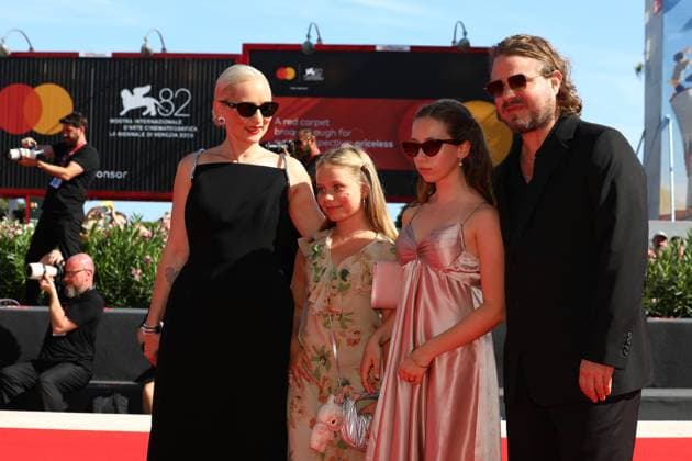 September 1, 2025, Venice, Veneto, Italy: US director and producer BRADY CORBET, ADELAIDE JAMES FASTVOLD CORBET and Norwegian director, screenwriter MONA FASTVOLDON the red carpet for The Testament of Ann Lee Premiere screening at the 82nd Venice Film Festival at the Venice Lido, Italy. Venice Italy - ZUMAc179 20250901_zep_c179_165 Copyright: xMickaelxChavetx