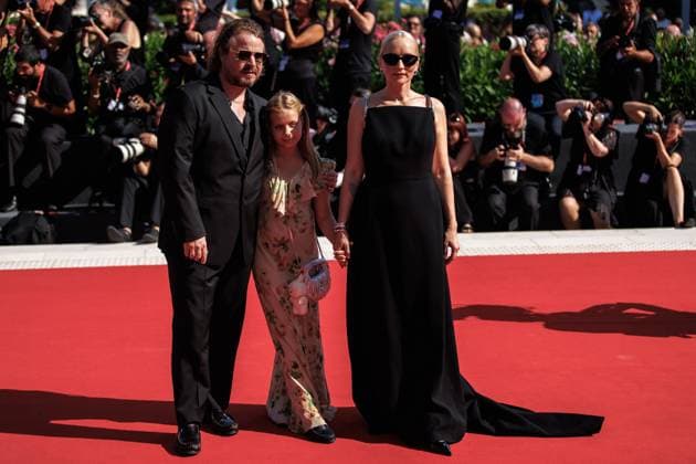 Red carpet of the film The Testament of Ann Lee at the 82nd Venice Film Festival in Venice - 01 Sept 2025 (L-R) Brady Corbet, Ada Corbet and Mona Fastvold attend the red carpet of the film The Testament of Ann Lee at the 82nd Venice Film. Venice Italy Copyright: xMarcoxBaradax xSOPAxImagesx REDCARPETTHETESTAMENTOFANNLEE-25