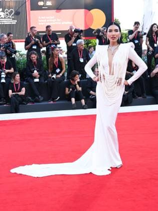 Venice, Italy: Venice, 82nd Venice International Film Festival 2025 - Evening 6, red carpet for the film The Smashing Machine . Pictured: Zarina Yeva Venice Italy  - ZUMAp169 20250901_zea_p169_1044 Copyright: xAlbertoxTerenghix